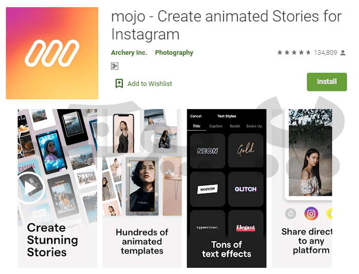 نرم افزار Mojo برای ساخت استوری